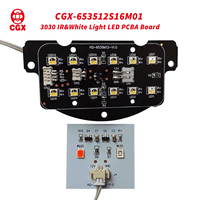 Placa PCBA LED Infrarroja de Luz Blanca CGX CGX-653512S16M01, Fábrica de PCB ODM OEM, Accesorios para CCTV, Visión Nocturna para Cámaras de Seguridad