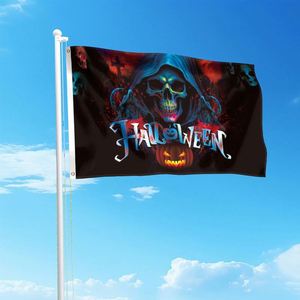ธงแนวตั้งธีมฮาโลวีนโพลีเอสเตอร์คุณภาพสูง ธงพื้นหลังแนววินเทจสุดหลอน - Product Image 3
