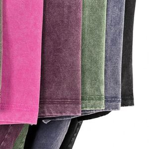 Camiseta Vintage de Algodón 100% Lavado al Ácido para Hombre, 275 g/m², Tejido de Punto Grueso, Talla Grande, con Estampado Personalizado, Venta al Por Mayor - Product Image 3