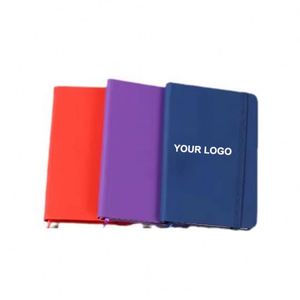 Sy341 Custom <b>A5</b> With Elastic Strap Journal Printed Brand Logo Diary <b>Notepad</b> Note Book Pu Leather Notebook - Product Image 1