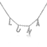 SSeeSY Joyas Fashion Ensemble de bijoux en acier inoxydable, bracelets personnalisés avec nom, chaînes de cheville, collier avec initiale, cadeau personnalisé