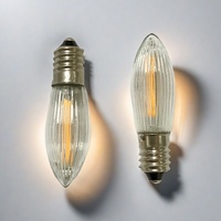 Bombilla LED COB E10 C6 con Filamento, 8-55V 0.2W, Bombilla Decorativa para Arco de Navidad