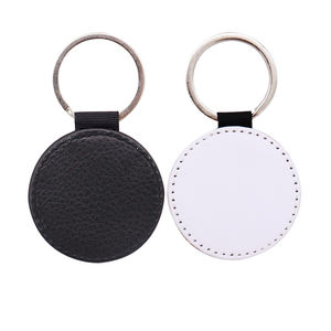 Porte-clés en cuir blanc Transfert de chaleur Mdf Blanc Fabrication de porte-clés Porte-clés en cuir Coeur Sublimation - Product Image 2