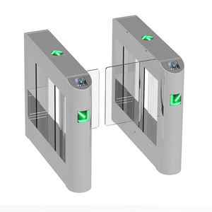 Petite barrière pivotante avec contrôle d'accès rapide, anti-collision, reconnaissance d'empreintes digitales et faciale, et lecteur de cartes - Product Image 1
