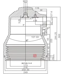 12kv döküm epoksi reçine elektrik İletişim kutusu yüksek gerilim kapalı kırmızı epoksi reçine yalıtım İletişim kutusu emzik burç