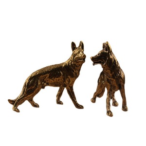 Figurita de perro de latón, 2 uds., decoración de mesa, estilo chino, escultura de animal para té - Product Image 5