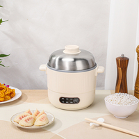 Cuisinière électrique multifonctionnelle 3-en-1 de 1,2 L avec cuiseur vapeur, mini, portable, pour la maison