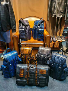 Bolso de mano de diseñador de lujo para mujer, bolso de mano de piel auténtica de cocodrilo - Product Image 3