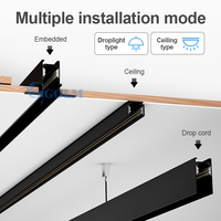 Système d'éclairage sans fil DC48V, nouvelle conception, décoration, lampe sur rail magnétique, éclairage sur rail magnétique linéaire, lampes LED sur rail magnétique