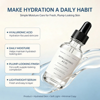 Sérum hydratant coréen pour le visage à la mucine d'escargot et à l'acide hyaluronique, soin hydratant pour peaux sèches, soin de la barrière cutanée, marque privée