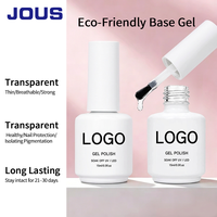 Base de vernis gel UV/LED chromée style français 15ml, couleur rose nude, sans HEMA, avec résine élastique et base caoutchoutée