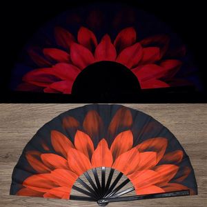 พัดมือพับได้ขนาดใหญ่ พัดสำหรับเต้นไลน์แดนซ์ พัดพับได้ขนาดใหญ่แบบมีเสียงดังสำหรับเต้นบู๊ทส์ - Product Image 1