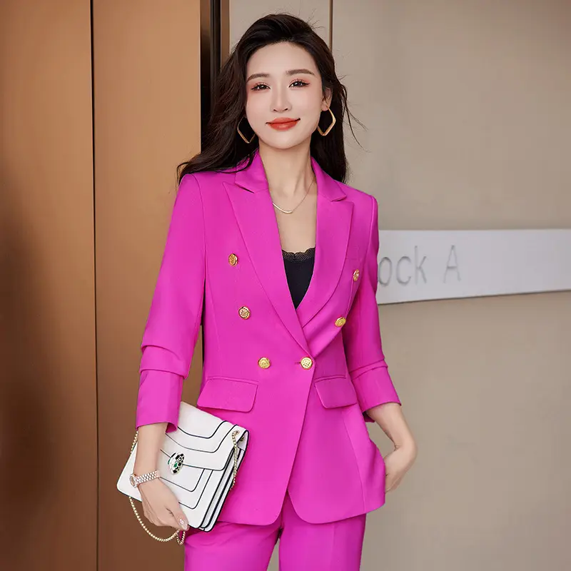 S-4XL cappotto da donna vestito piccolo nuovo temperamento abito formale abito da lavoro professionale di fascia alta + pantaloni