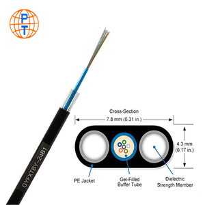Cable de <span class=keywords><strong>fibra</strong></span> óptica de tubo Central autoportante, cable de comunicación plano, G652D, forma plana, GYFXBY, modo único - Product Image 3