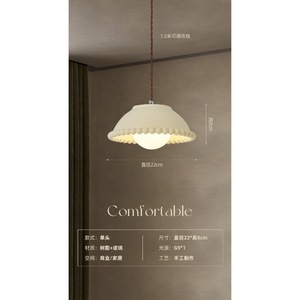 Luminaires de style français crémeux rétro pastoral, luminaires de luxe légers, salle à manger, bar, îlot, chambre à coucher, bureau, lustre, lampes suspendues - Product Image 4