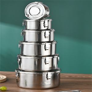 Recipientes de Almacenamiento de Alimentos de Acero Inoxidable 304 de Alta Calidad - Product Image 1