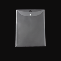 Papeterie PP transparente pour dossiers A4, 2018, couverture en plastique avec bouton