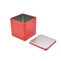 Boîte de rangement portable carrée colorée pour friandises, cadeaux, faveurs, thé en vrac, café, artisanat, boîte en métal