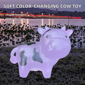 Juguete Antiestrés de Silicona Supersuave con Forma de Vaca que Cambia de Color, Divertido y Portátil, Regalo Creativo con Maltosa, para Niños de 14 Años en Adelante - Product Image 3
