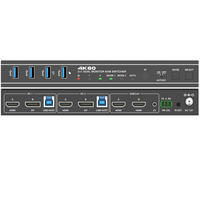 Commutateur KVM HDMI 4K 60Hz USB 3.0 à 2 ports pour double moniteur et affichage étendu, répartiteur HDMI matriciel