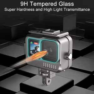 Funda Impermeable HONGDAK para <span class=keywords><strong>Go</strong></span> <span class=keywords><strong>Pro</strong></span> <span class=keywords><strong>Hero</strong></span> 13 12 11 10 9, Carcasa Protectora de Aleación de Aluminio, Accesorios para Cámara Panorámica de <span class=keywords><strong>360</strong></span> Grados - Product Image 3