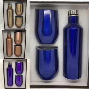 500ml Wholesale Stainless Steel, Double Walled Colorful Wine Bottle Tumbler <b>Gift</b> Set For New Year Valentines/ - Product Image 3