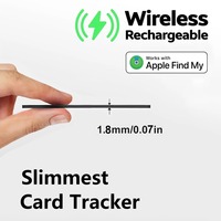 Pelacak Kartu Global Elektronik Terbaru Trendi, Pencari Hewan Peliharaan untuk IOS Find My Tag, Kartu Pengisian Daya Nirkabel, Pelacak GPS Mini Pintar