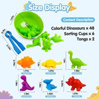 Jouet éducatif sensoriel Montessori arc-en-ciel comptage ours dinosaure Animal couleur jeu de tri et d'association jouets mathématiques pour enfants