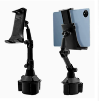 Nouveau support de téléphone portable et tablette réglable à 360° pour porte-gobelet de voiture, adaptateur extensible pour téléphone portable et tablette