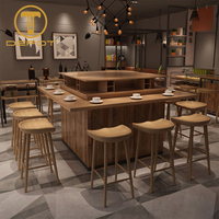 Meubles de bar en gros, tabourets en bois sans accoudoirs, chaises hautes de bar, chaises en bois pour restaurant