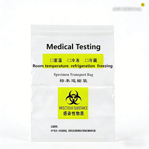 Sac de <span class=keywords><strong>transport</strong></span> de spécimens de pathologie en plastique à fermeture à rabat <span class=keywords><strong>pour</strong></span> usage en laboratoire personnalisé, sac de sécurité biologique anti-fuite - Product Image 2