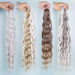 Rebecca Anna Sản Phẩm Cao Cấp Sợi Chịu Nhiệt Sâu Sóng Ombre Tóc Vàng Twist Crochet Bện Tổng Hợp Phần Mở Rộng Tóc - Product Image 3