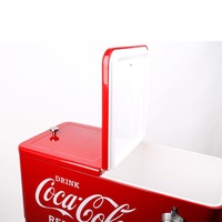 Vente flash : glacière d'extérieur imperméable de 80 litres, stockage de bouteilles de bière, vente en gros, chariot de glacière amovible, seau à glace, chariot à roulettes