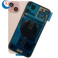 Verre arrière avec câble flexible de lampe de poche de charge sans fil NFC pour iPhone 16 Plus pièces de réparation magnétiques de plaque d'acier pré-installées