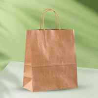 Sac en papier kraft à la mode respectueux de l'environnement pour les aliments à emporter Emballage commercial pour les sucres nouilles laits