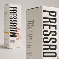 Cartons pliables à fond à verrouillage automatique en carton écologique imprimés sur mesure pour l'emballage de bouteilles d'huile d'olive de qualité supérieure