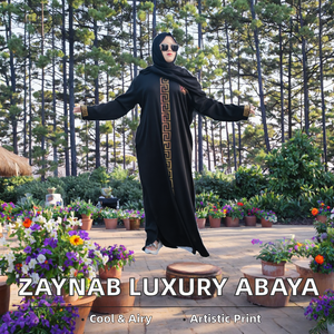 Abaya Zaynab Dubaï Robe musulmane de luxe pour femmes Manches longues Polyester respirant - Product Image 2