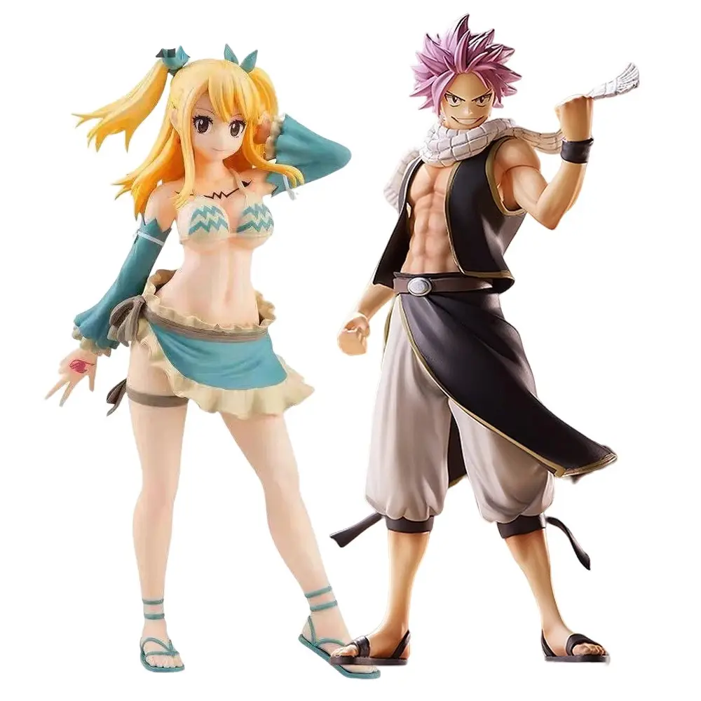 2 Styles FAIRY TAIL Etherious Lucy Girl PVC Anime Figures Action Toy Doll Interactive For Kids And Collectors 19CM