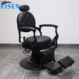 Silla de Barbería Profesional KISEN, Estilo Vintage Dorado Retro, para Peluquería, Estilismo y Corte de Cabello para Hombres - Product Image 5