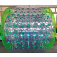 Surface antidérapante en TPU robuste de roue de rouleau d'eau gonflable commerciale pour l'entraînement de gymnase aquatique et les jeux d'eau de parties de piscine