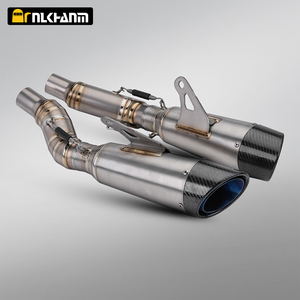 NlkHanm Silencieux de moto à enfiler Ninja <span class=keywords><strong>Z1000</strong></span> Z 1000 <span class=keywords><strong>SX</strong></span> 2010-2021 en alliage de titane et fibre de carbone avec raccord de tuyau intermédiaire - Product Image 1