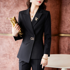 Women's White Suit Set Full Sleeve Satin Formal Professional Autumn 2024 - Product Image 3