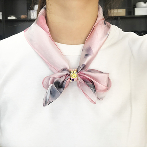 Anello Portasciarpa in Acciaio Inossidabile con Smalto Dorato 18K, Personalizzabile, per Hijab e Sciarpe di Seta - Stile Moda - Product Image 2