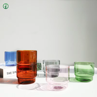 Tasses en verre de haute qualité, design simple, vente en gros d'usine, tasse à thé en verre, logo personnalisé, tasse à expresso en verre à paroi simple