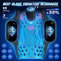 Vibrateur de gland masculin avec 10 modes de léchage, 3 moteurs, application de synchronisation IA, design de poche 360, fouets S&M - Jouet sexuel pour adultes