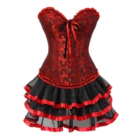 ChaoRong Sexy Corsets pour femmes grande taille Costume surbuste Burlesque Corset et jupe ensemble Tutu Corselet robes de mode victorienne