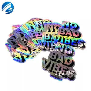 Không thấm nước dính Holographic Vinyl Sticker biểu tượng tùy chỉnh chết cắt laser dán ảnh ba chiều