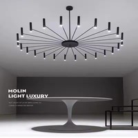 Projecteurs modernes Lustre de plafond en métal noir pour salon salle à manger Chambre à coucher Cafés Hall Suspension Luminaires d'intérieur