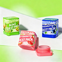 Botol Kaca Tahan Anak 9ml Bulat Persegi, Stoples Kosmetik Kaca, Botol Konsentrat dengan Tutup Plastik