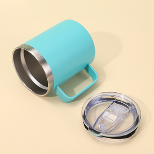 Mug isotherme 12 oz sans BPA avec couvercle coulissant, tasse à café 12 oz en acier inoxydable, logo personnalisé, mug isotherme en acier inoxydable - Product Image 4